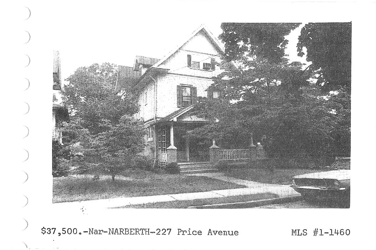 227 Price Avenue real estate listing, 1971