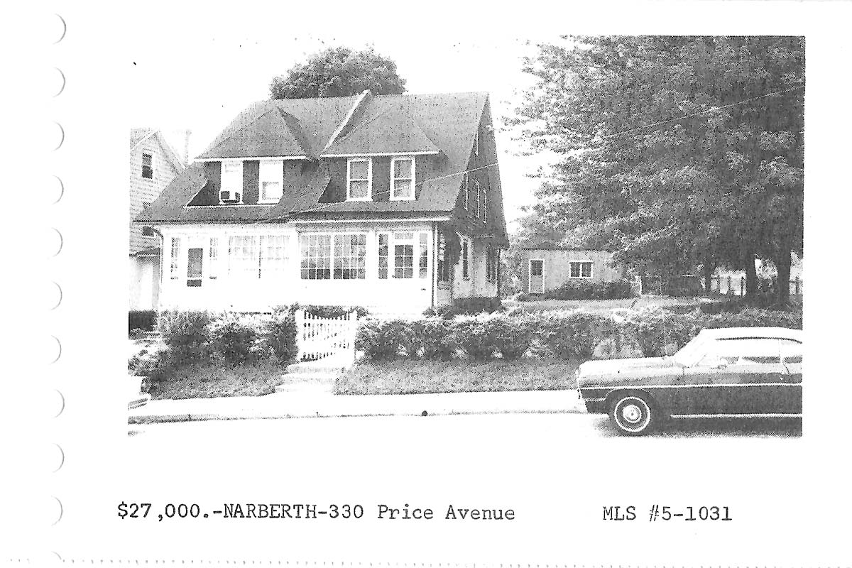 330 Price Avenue real estate listing, 1965
