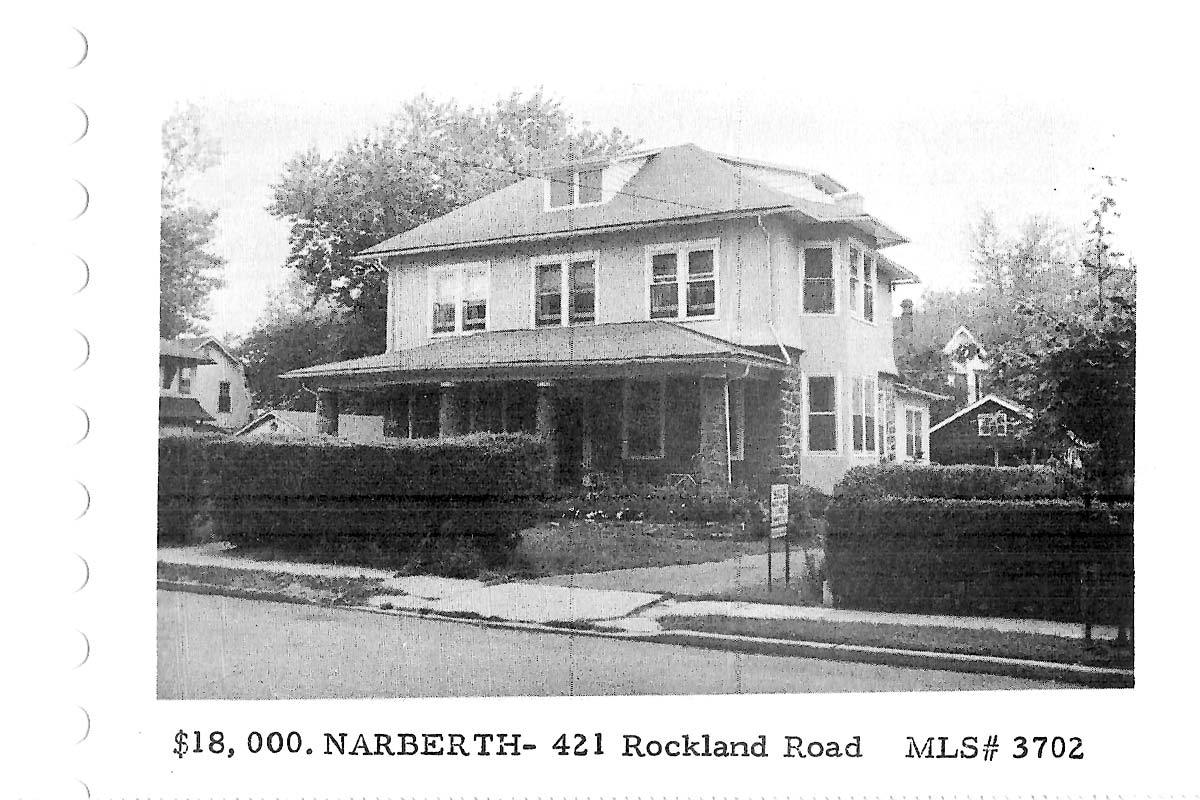 421 Rockland Avenue real estate listing, 1959