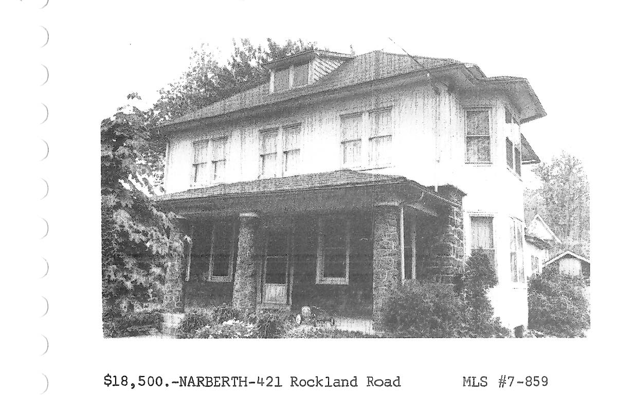 421 Rockland Avenue real estate listing, 1967