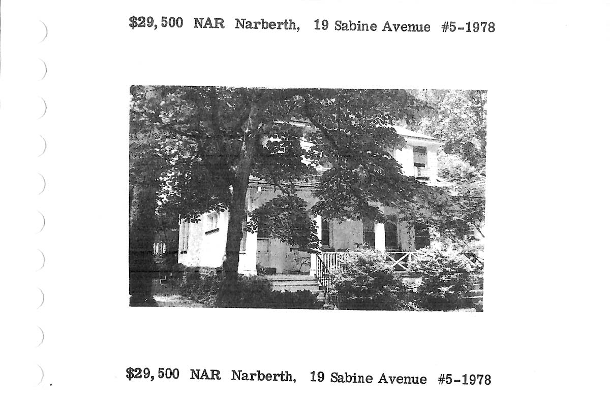 19 Sabine Avenue real estate listing, 1975