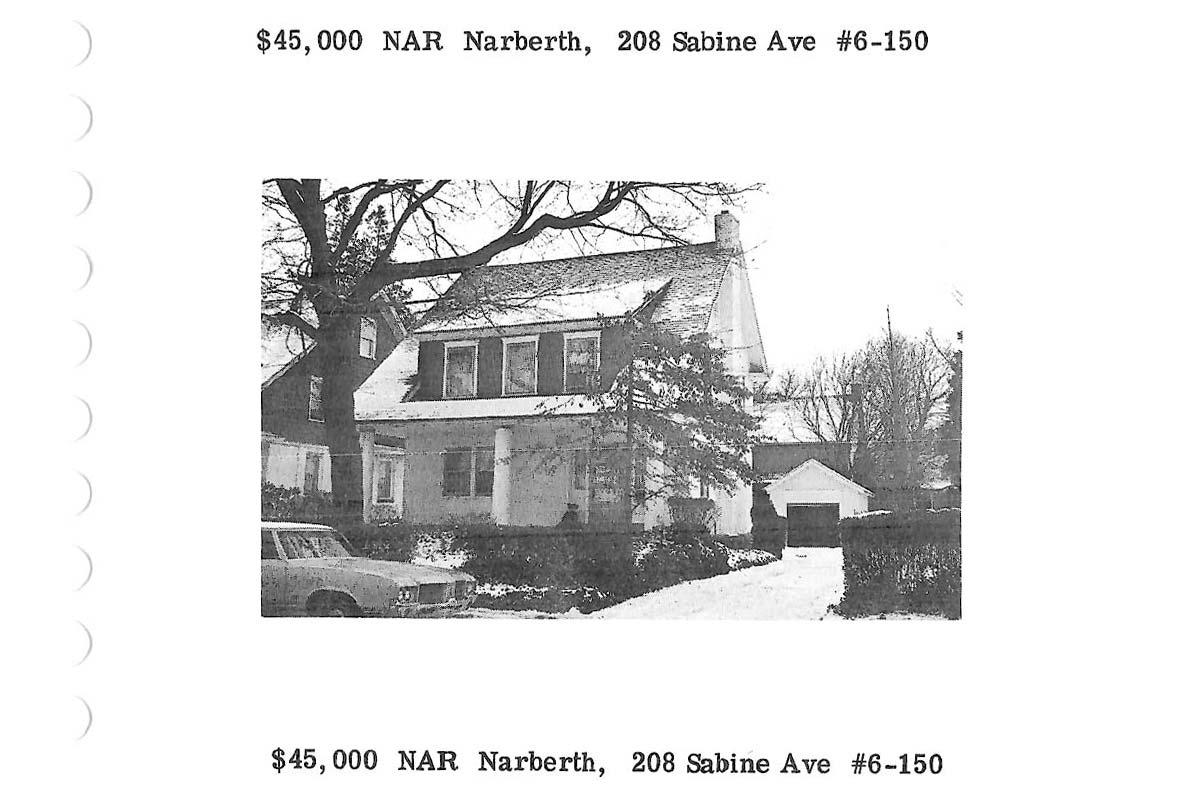208 Sabine Avenue real estate listing, 1976