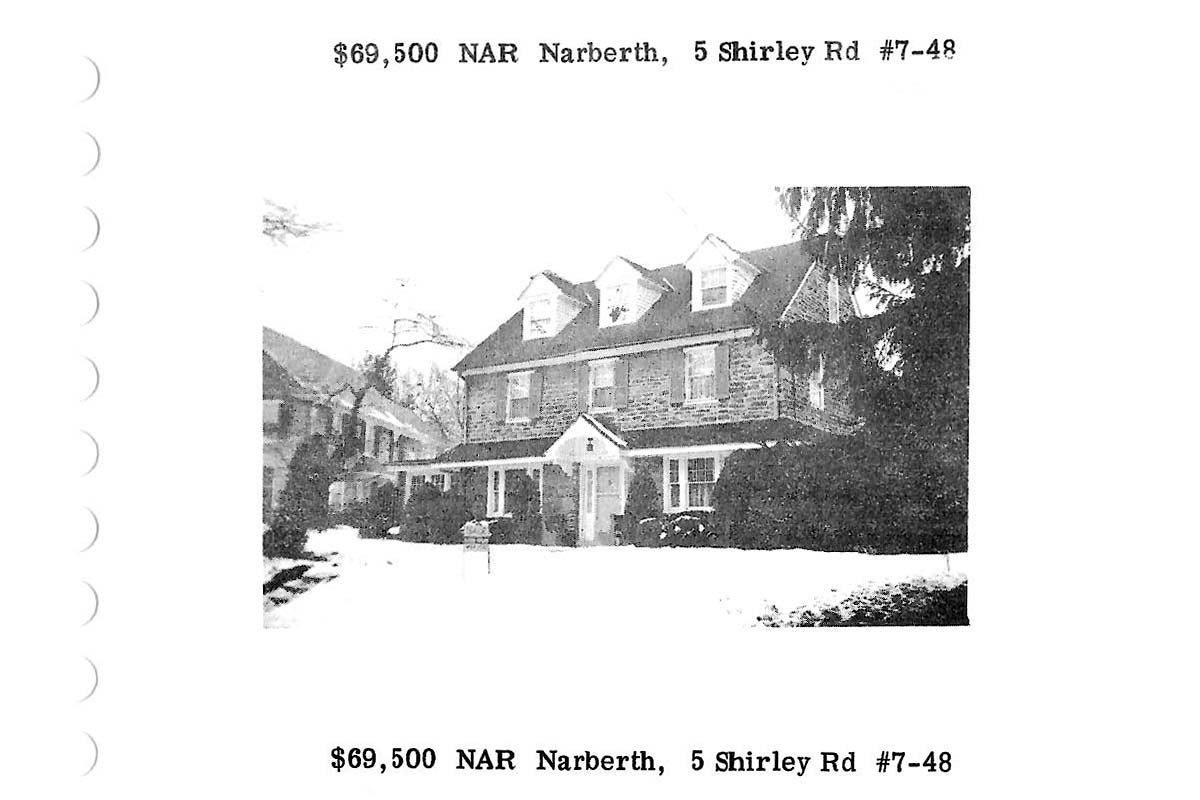 5 Shirley Road real estate listing, 1977