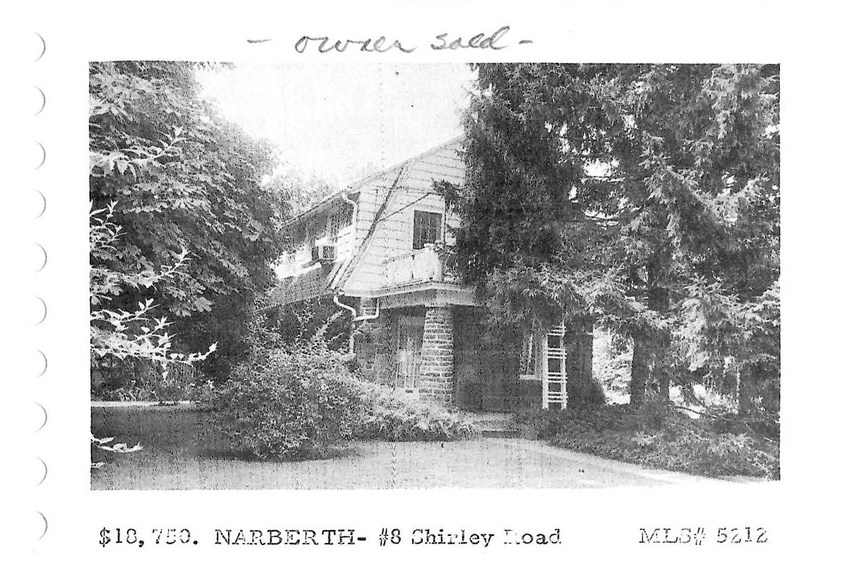 8 Shirley Road real estate listing, 1960