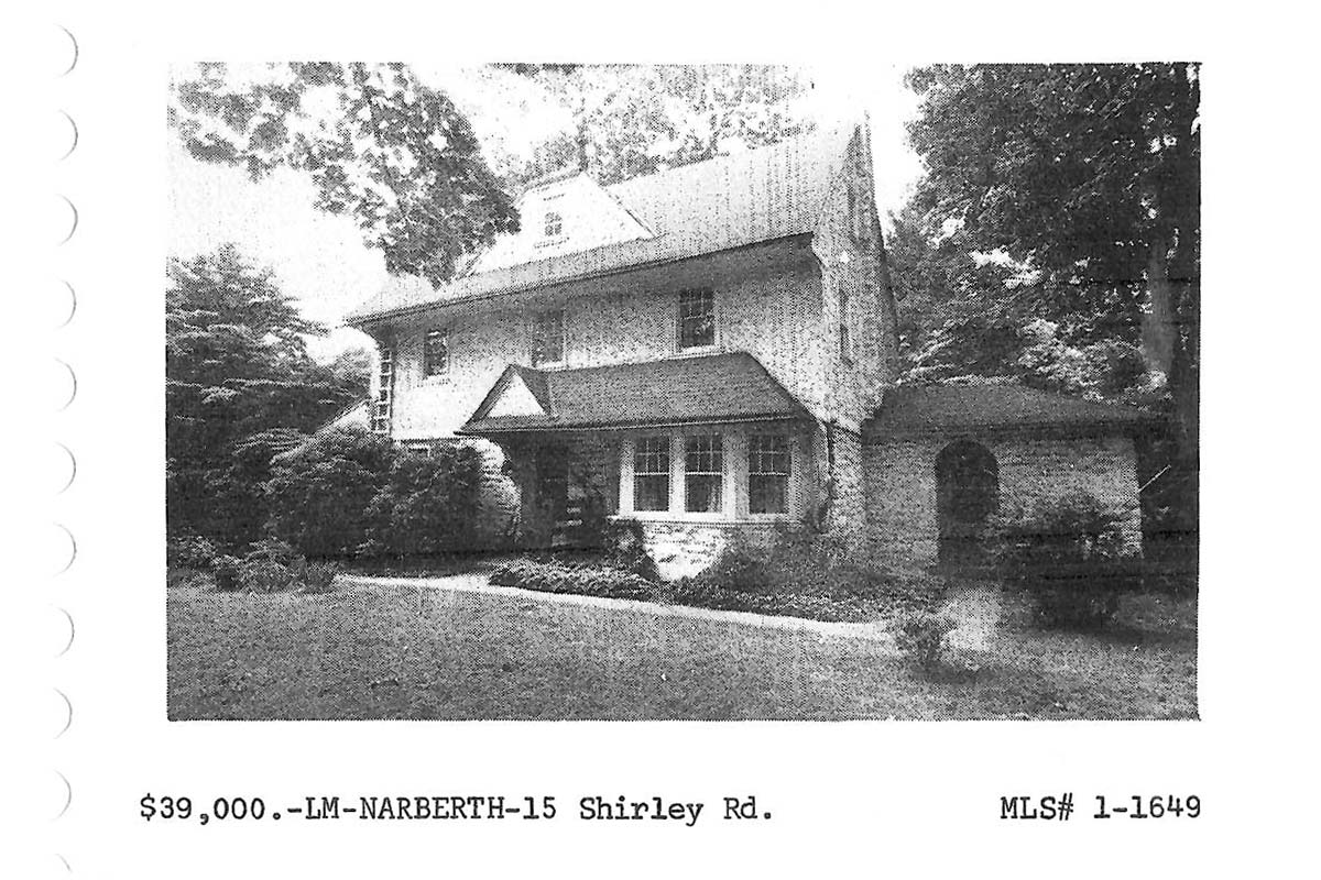 15 Shirley Road real estate listing, 1971