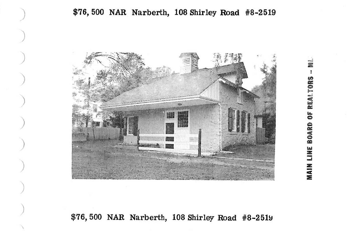 108 Shirley Road real estate listing, 1978
