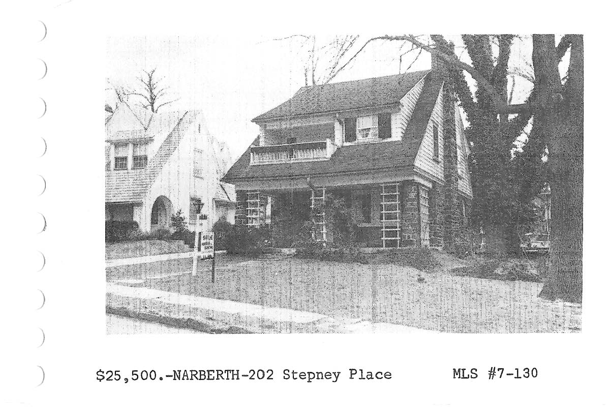 202 Stepney Place real estate listing, 1967