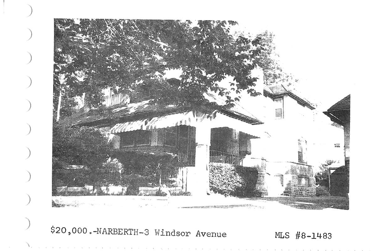 3 Windsor Avenue real estate listing, 1968