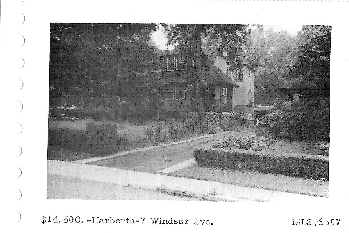 7 Windsor Avenue real estate listing, 1960