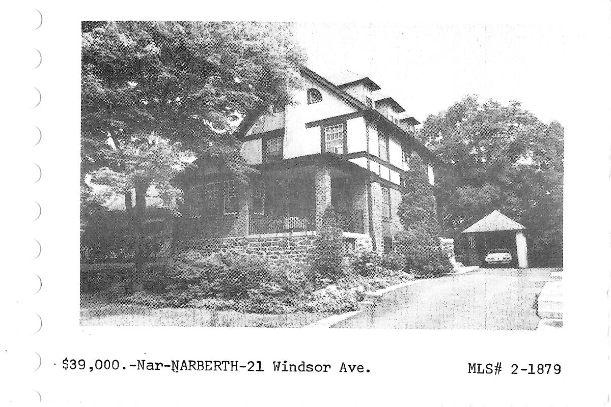 21 Windsor Avenue real estate listing, 1972