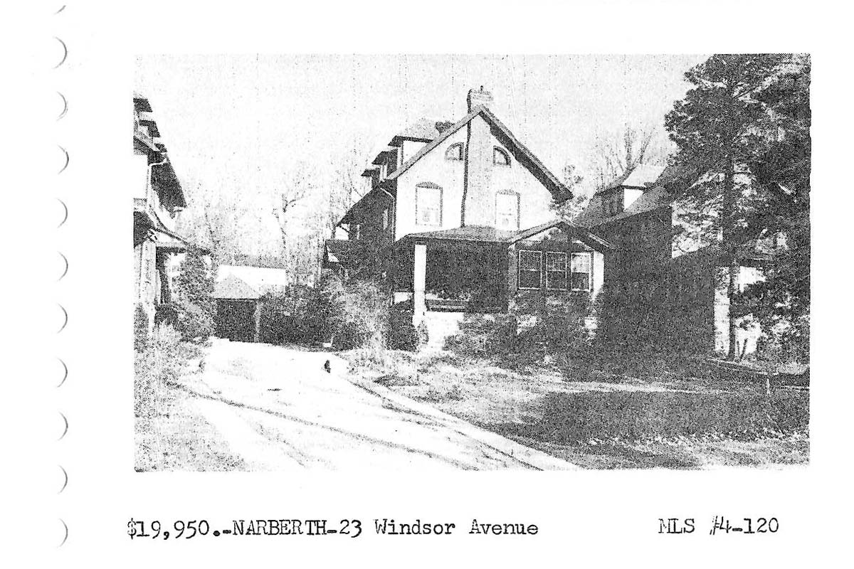 23 Windsor Avenue real estate listing, 1964