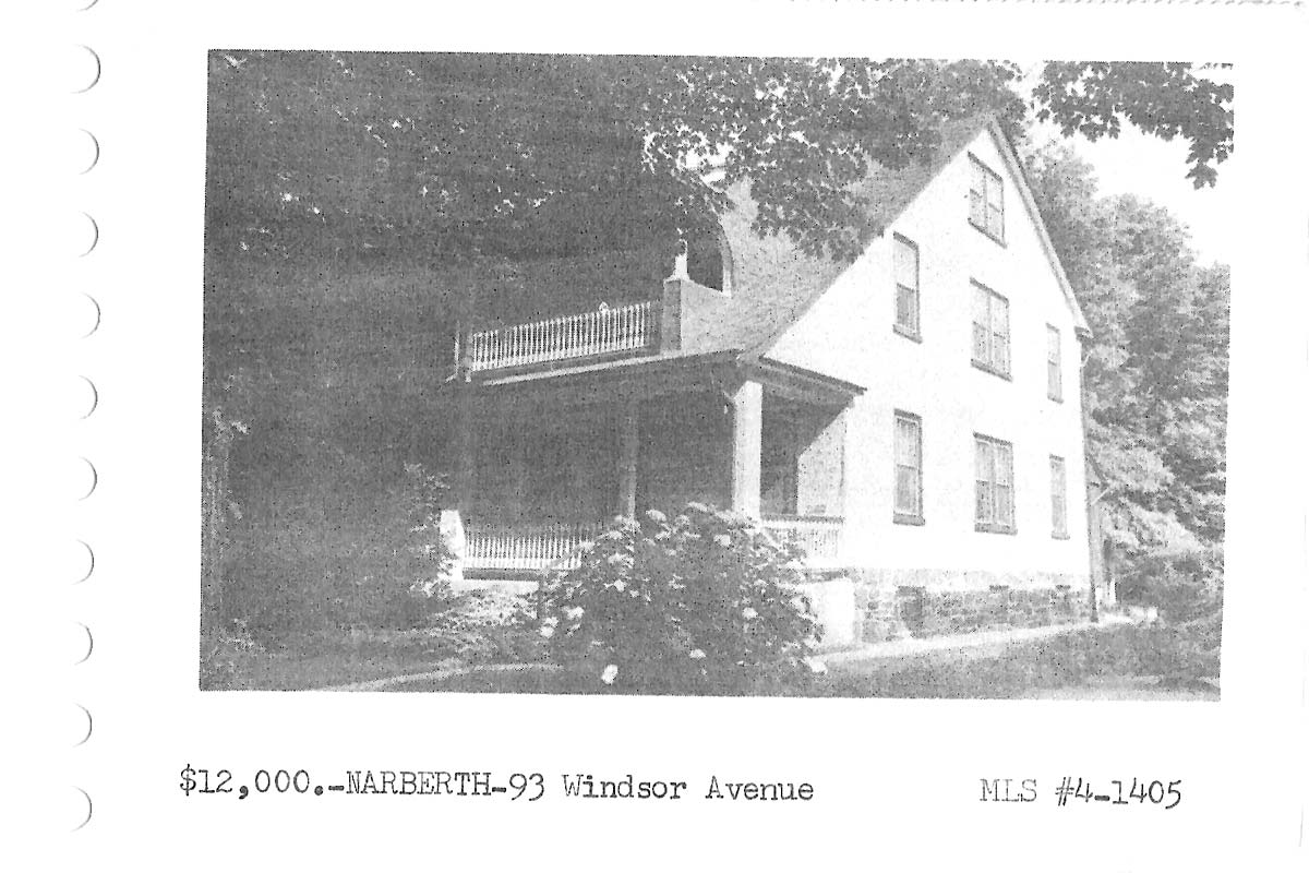 93 Windsor Avenue real estate listing, 1964