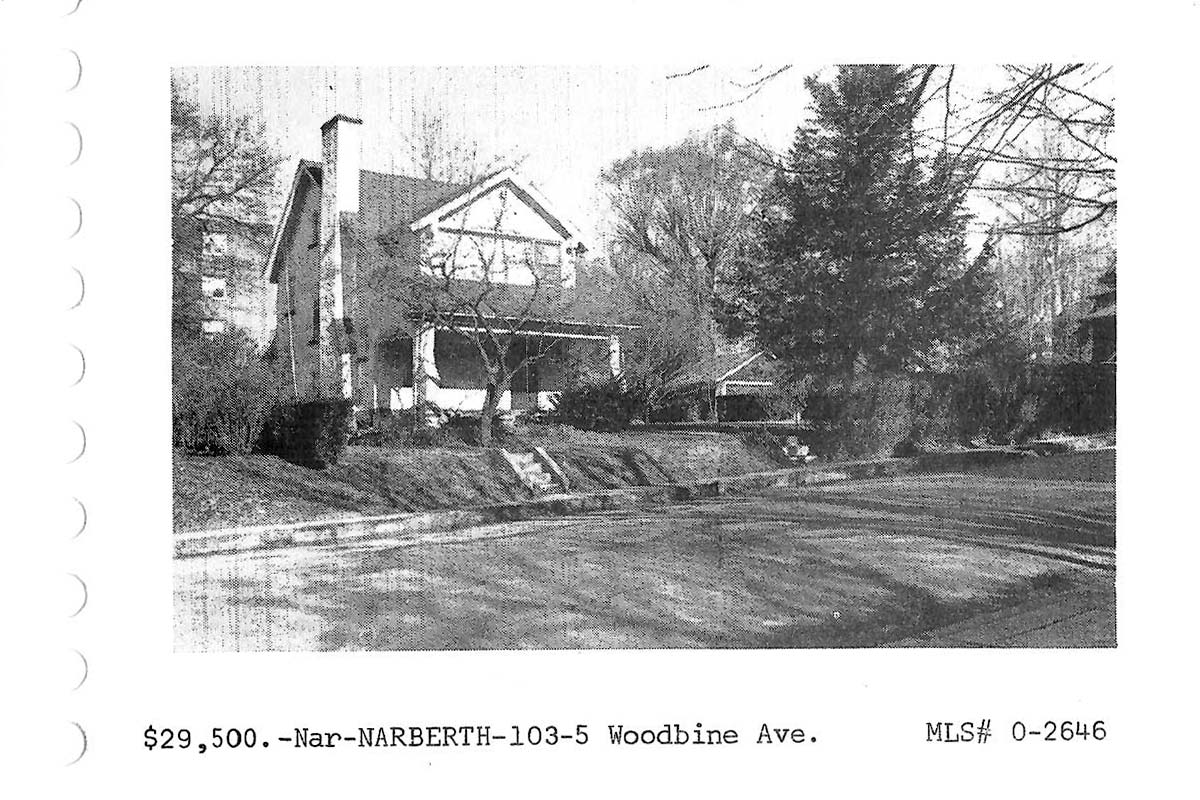 103 Woodbine Avenue real estate listing, 1971