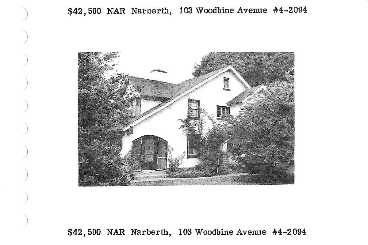 103 Woodbine Avenue real estate listing, 1974