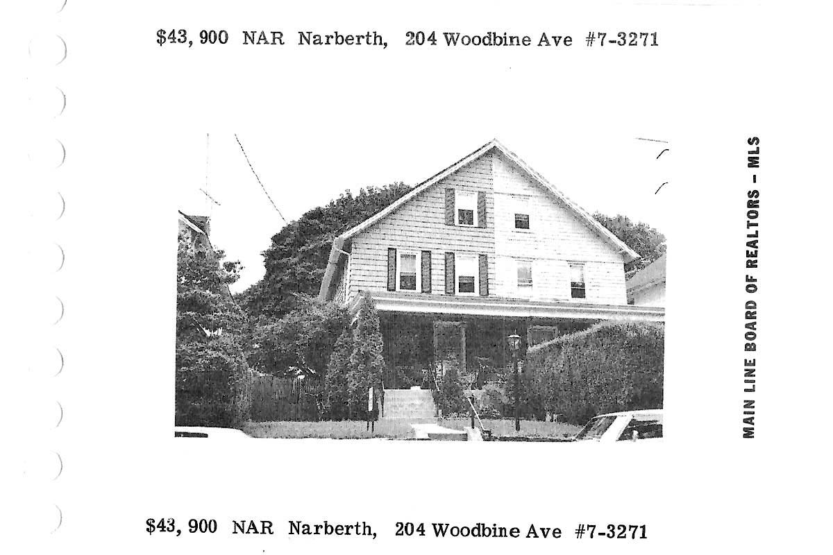 204 Woodbine Avenue real estate listing, 1977