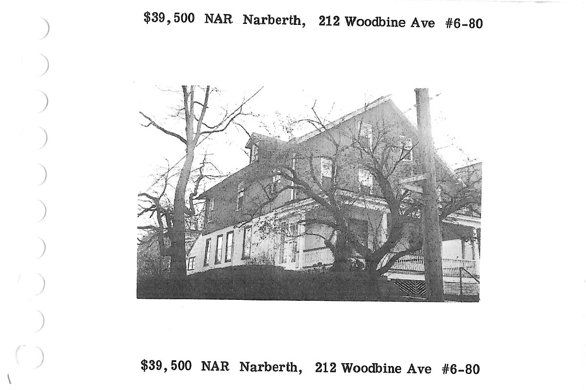 212 Woodbine Avenue real estate listing, 1976