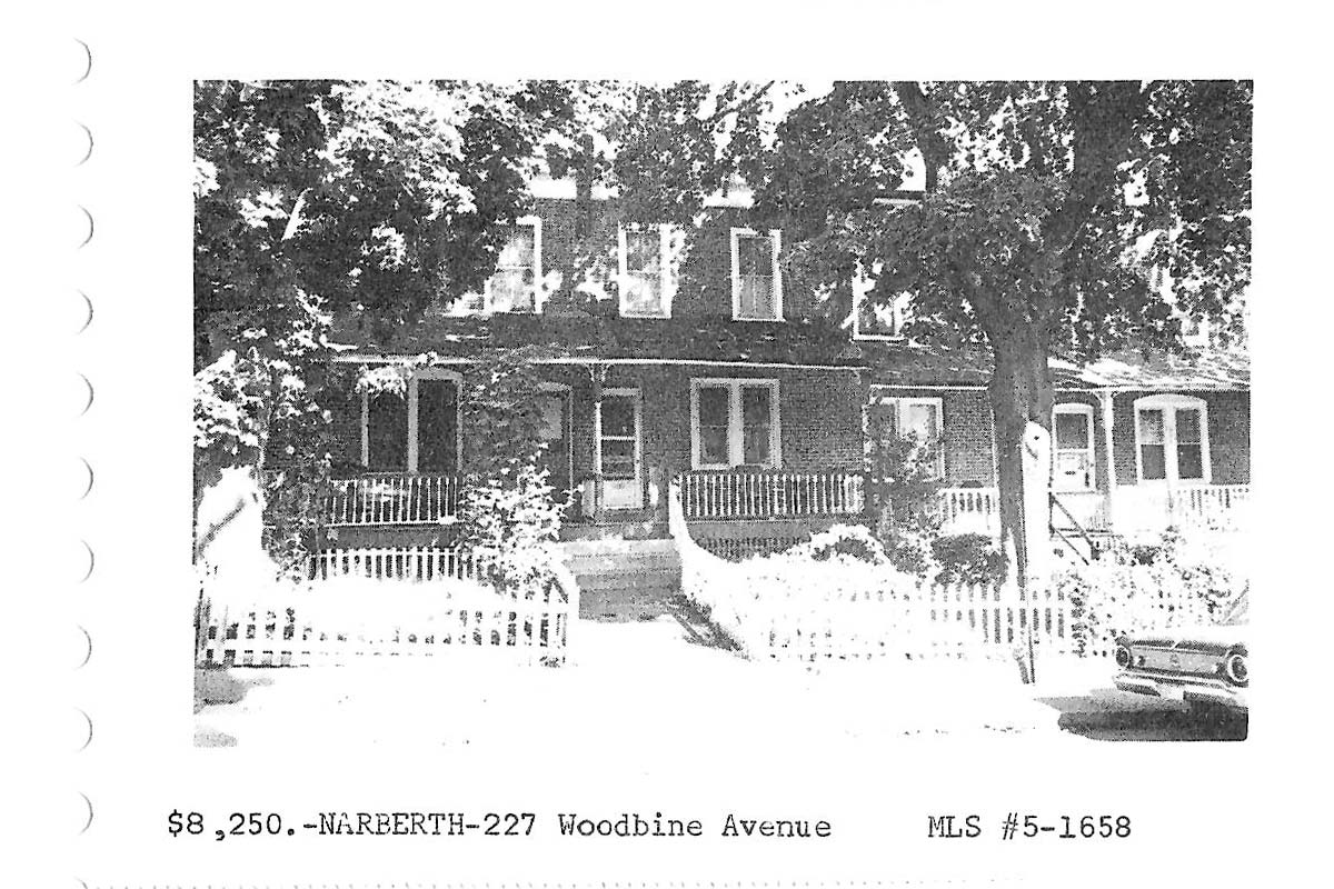 227 Woodbine Avenue real estate listing, 1965