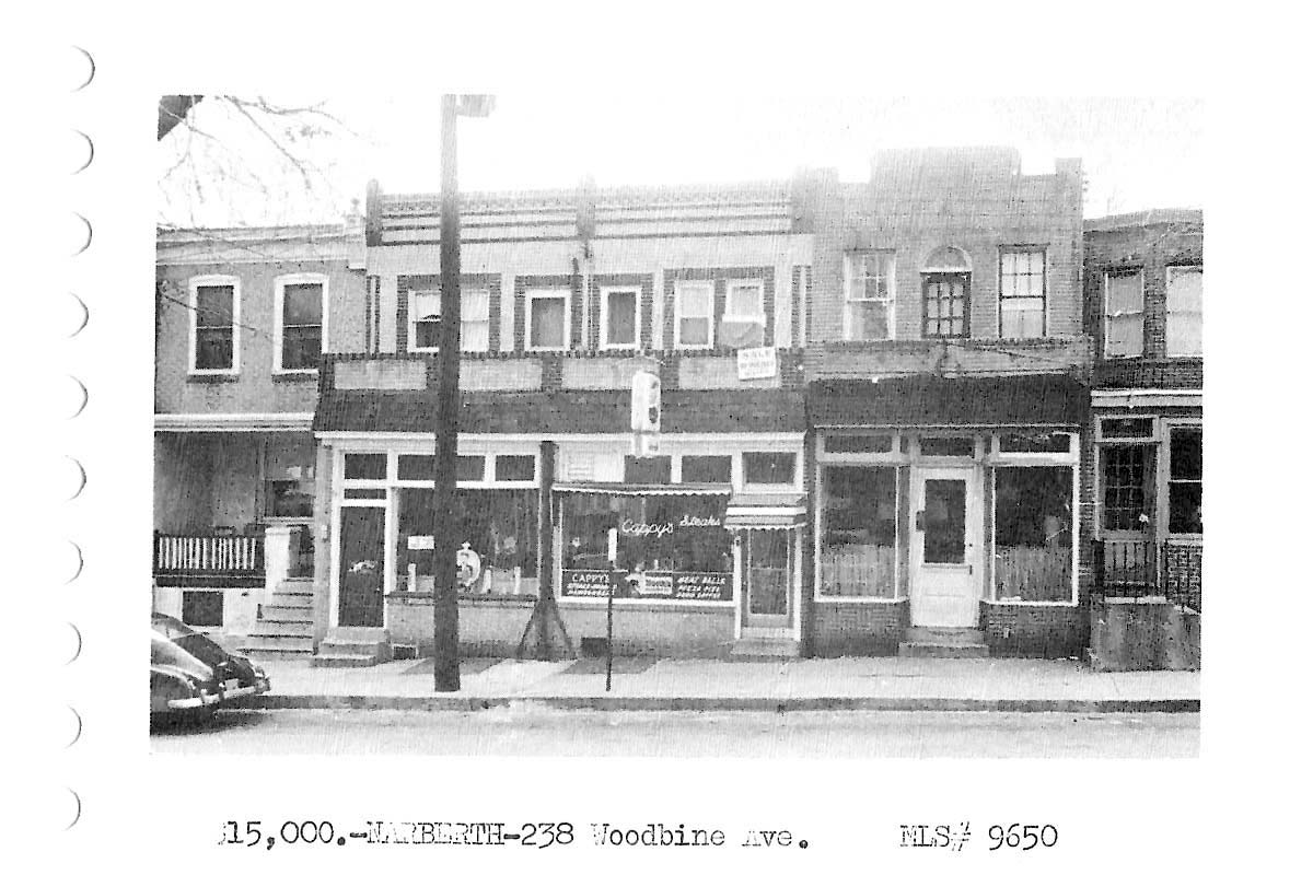 238 Woodbine Avenue real estate listing, 1962