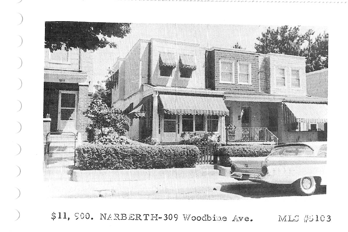 309 Woodbine Avenue real estate listing, 1959
