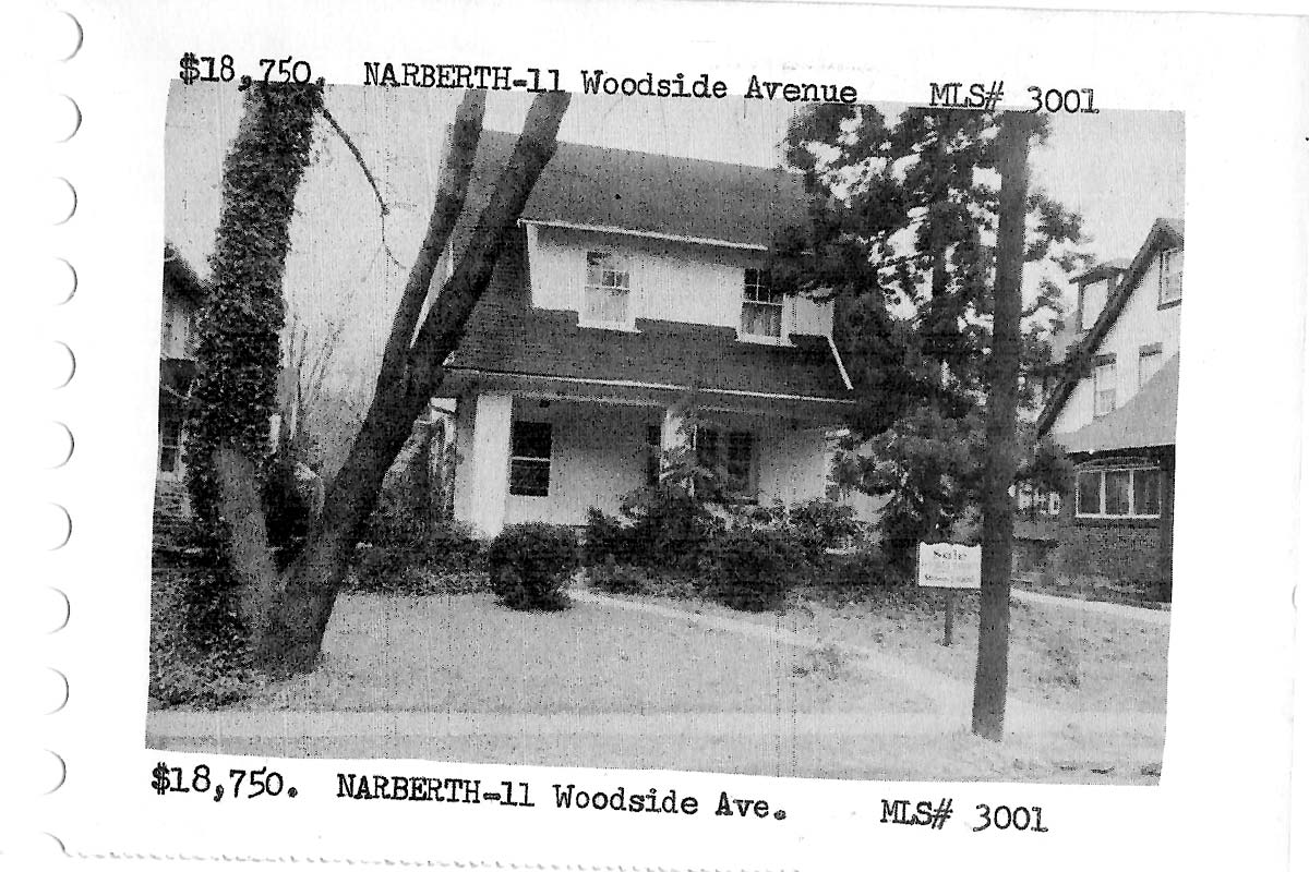 11 Woodside Avenue real estate listing, 1958