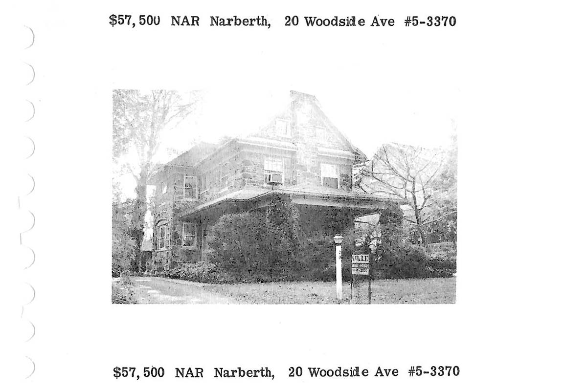 20 Woodside Avenue real estate listing, 1976