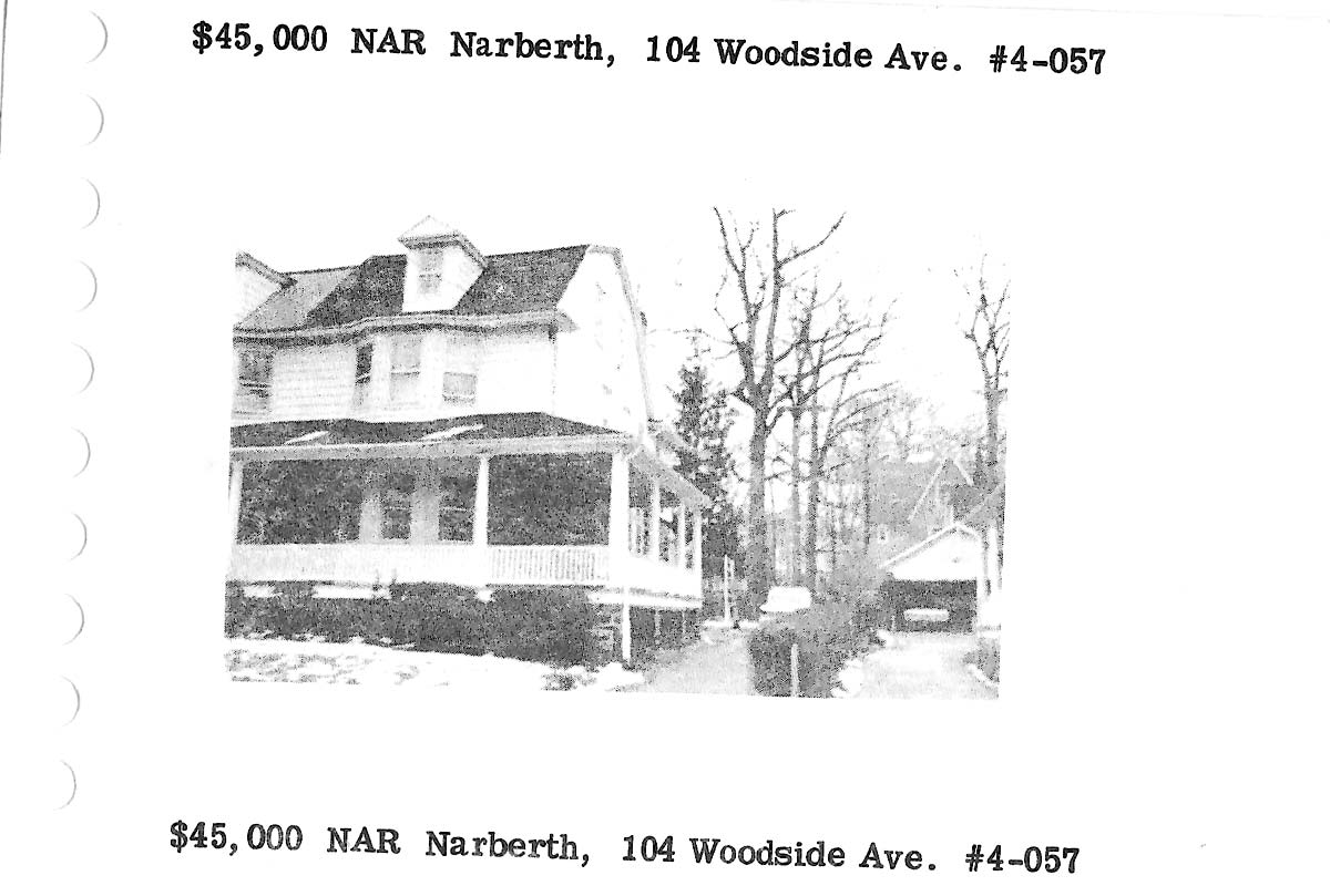 104 Woodside Avenue real estate listing, 1974