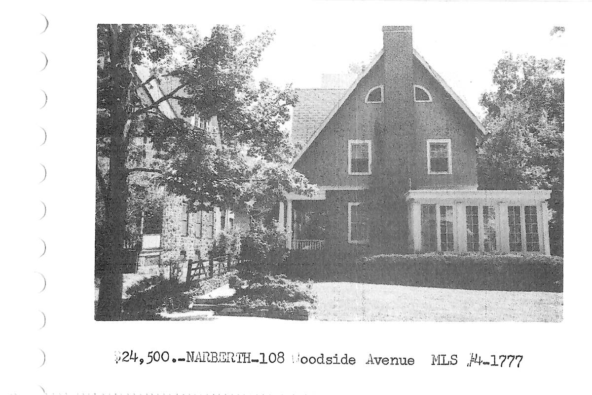 108 Woodside Avenue real estate listing, 1964