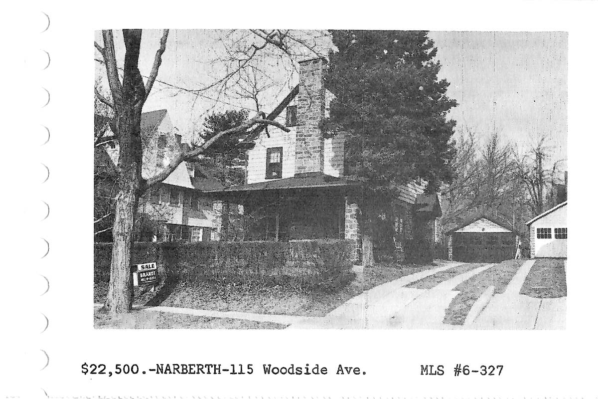 115 Woodside Avenue real estate listing, 1966
