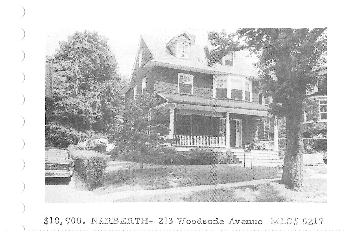 213 Woodside Avenue real estate listing, 1959