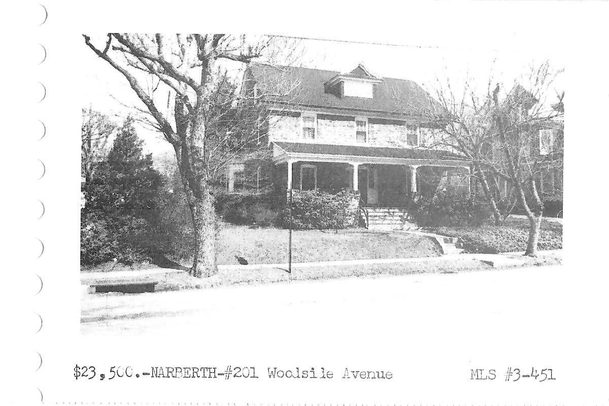201 Woodside Avenue real estate listing, 1963