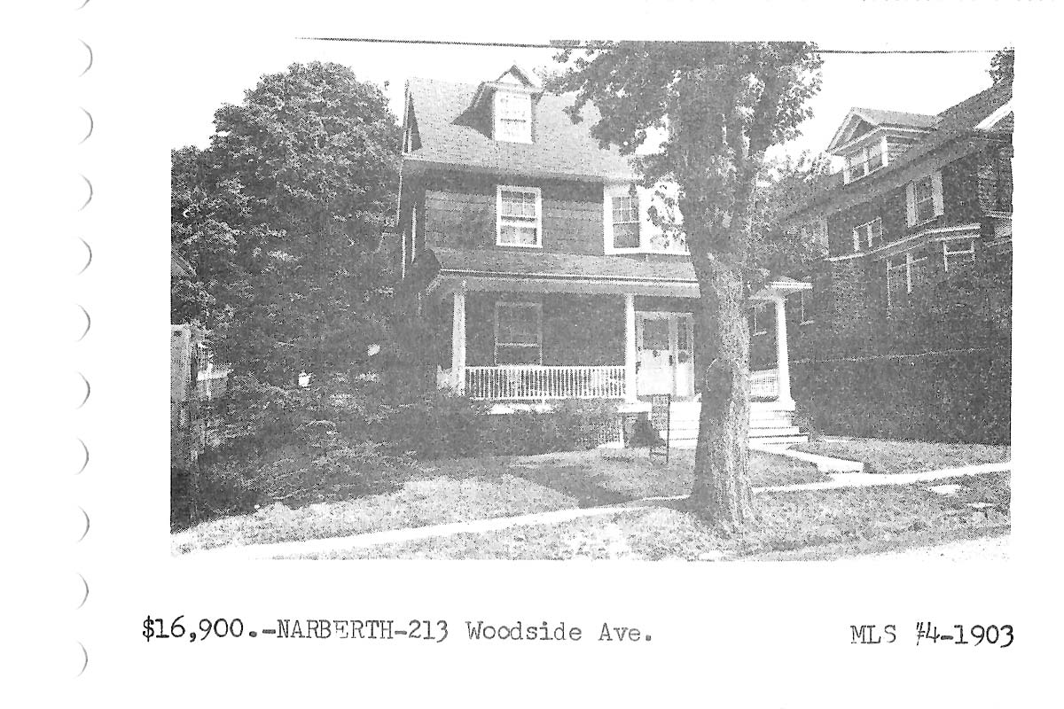 213 Woodside Avenue real estate listing, 1965