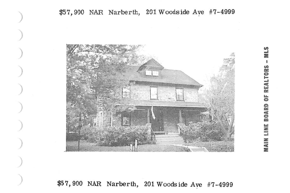 201 Woodside Avenue real estate listing, 1977