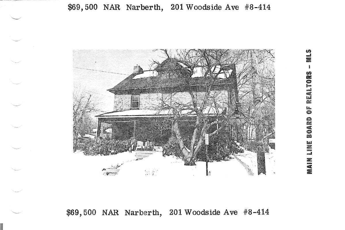 201 Woodside Avenue real estate listing, 1978