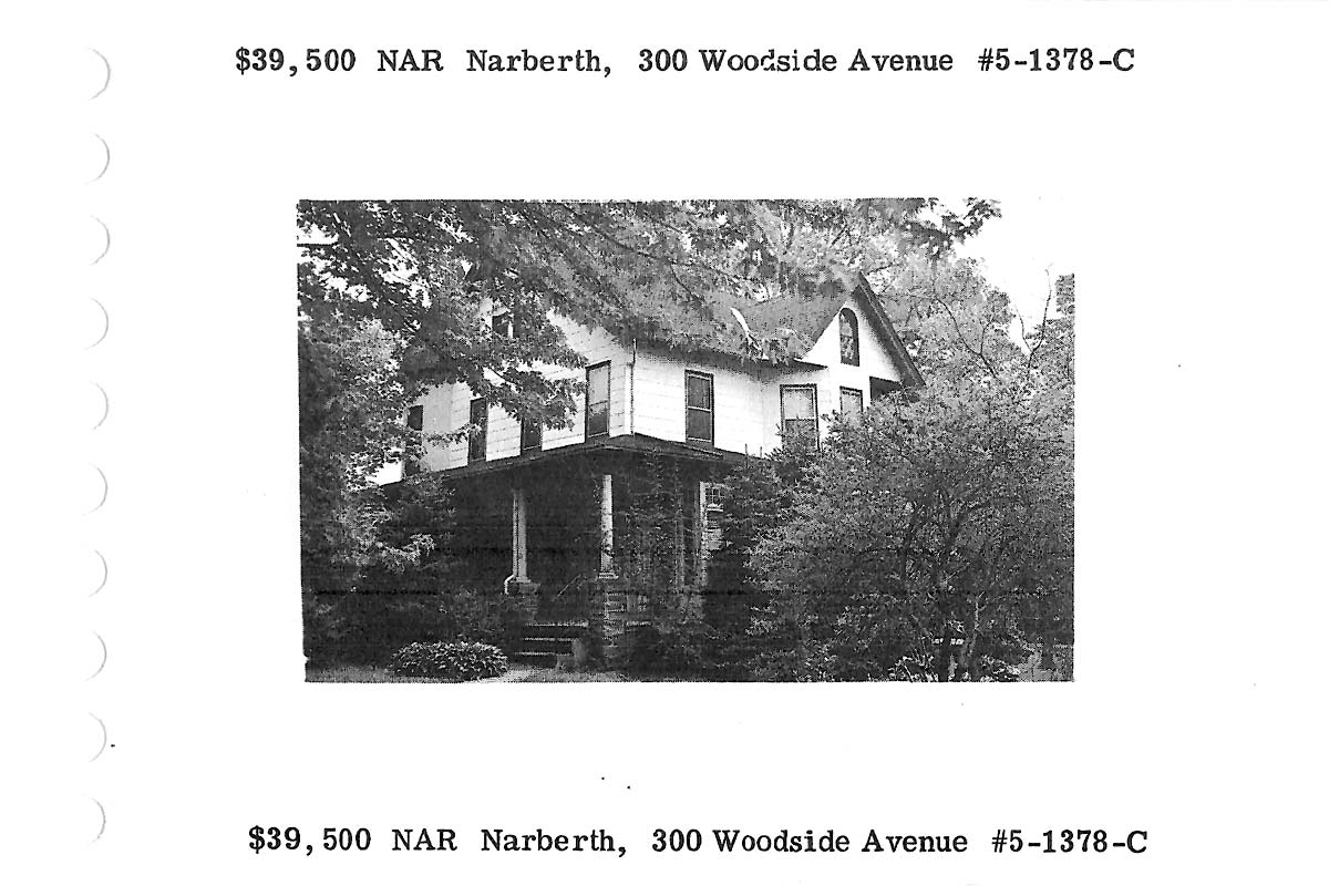 300 Woodside Avenue real estate listing, 1975