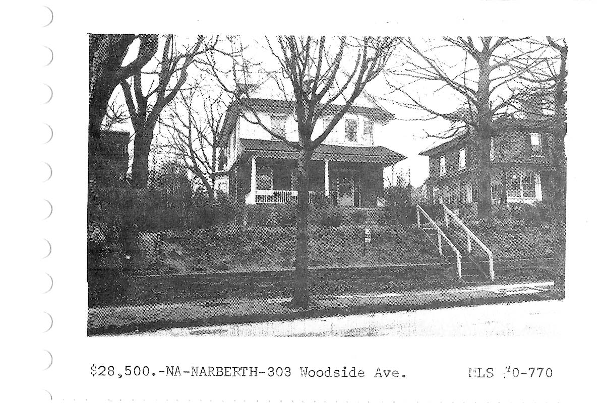 303 Woodside Avenue real estate listing, 1970