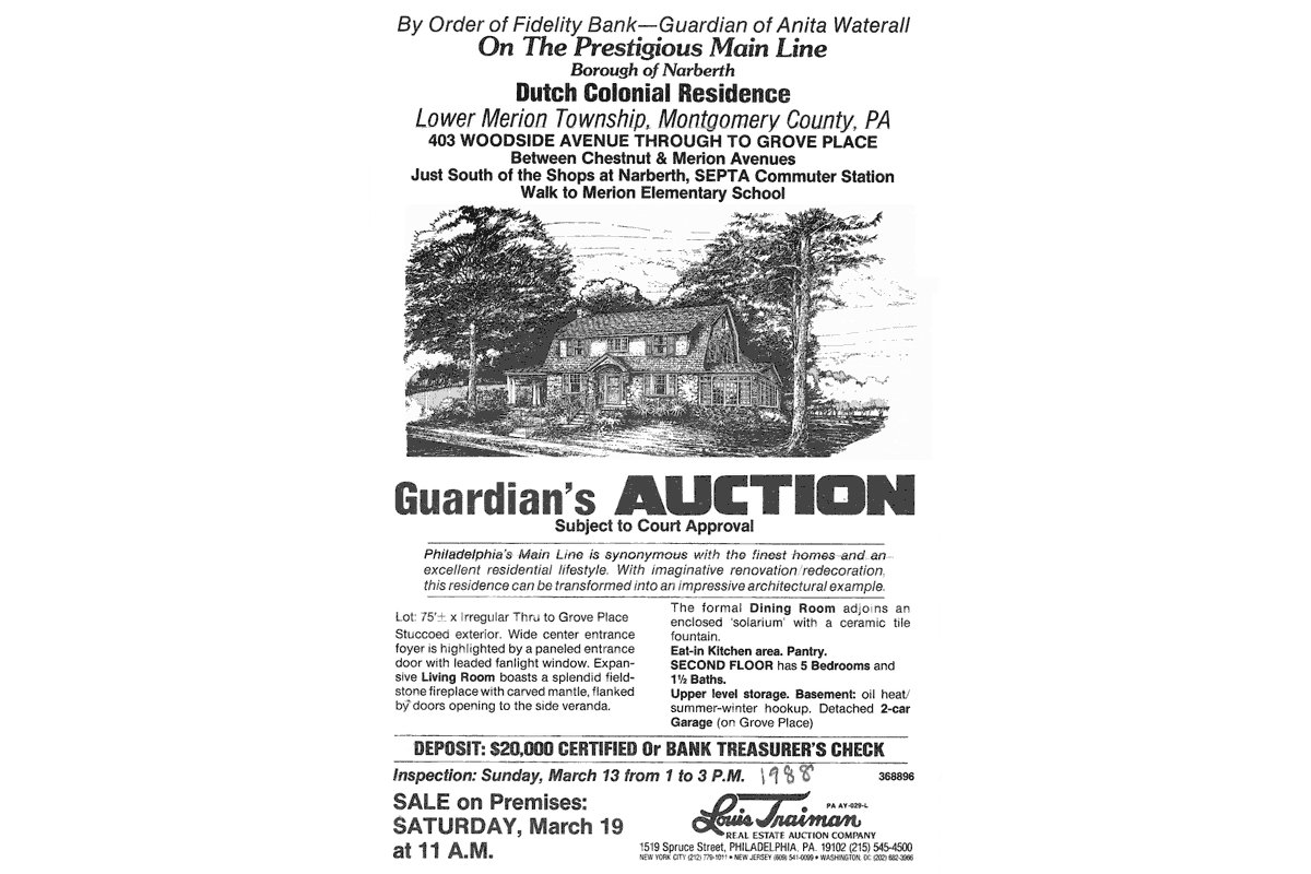 403 Woodside Avenue real estate listing, 1988