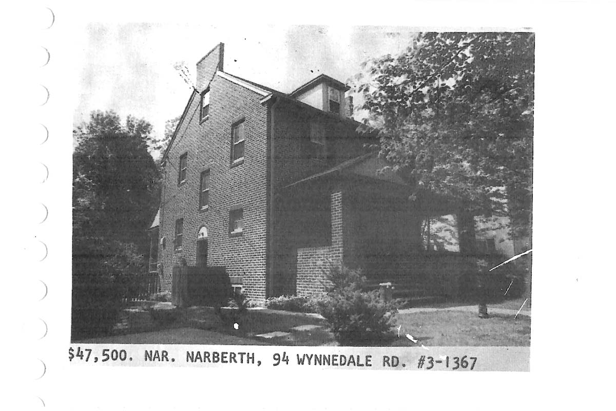 94 Wynnedale Road real estate listing, 1973