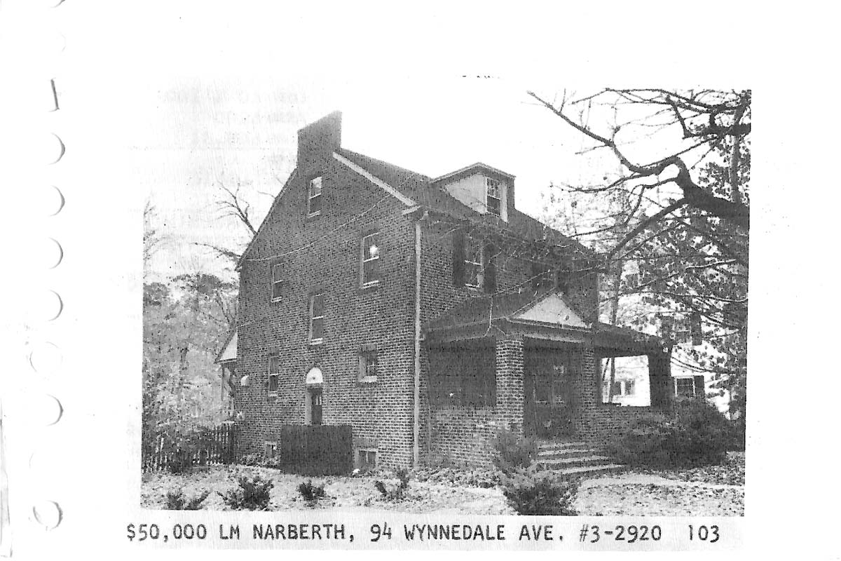 94 Wynnedale Road real estate listing, 1973