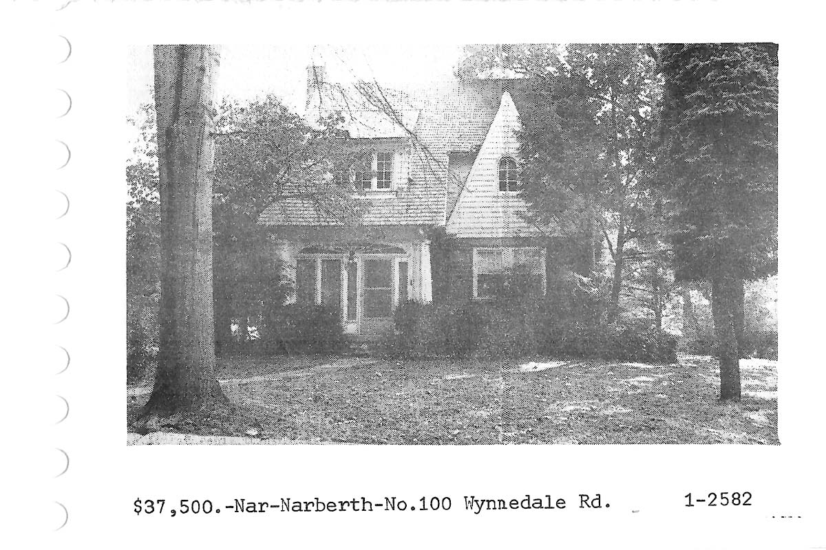 100 Wynnedale Road real estate listing, 1971