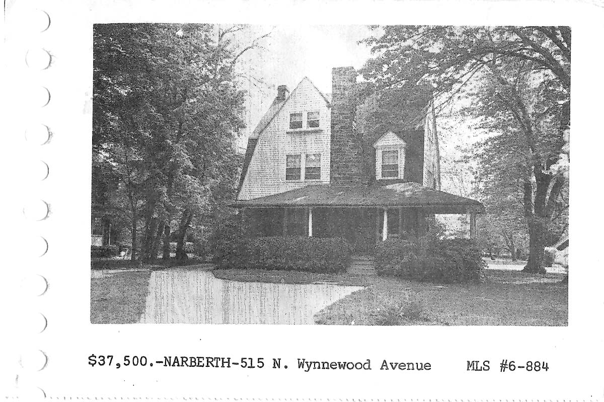 519 N. Wynnewood Avenue real estate listing, 1966