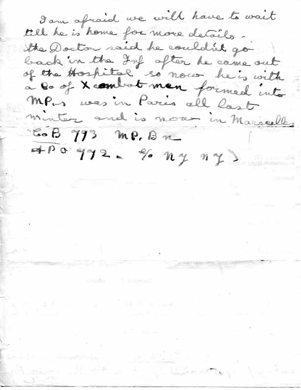 Roll of honor form for Robert H Bailey, back of sheet