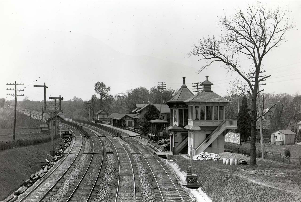 Two Towers: Early Views of Narberth Station, about 1895